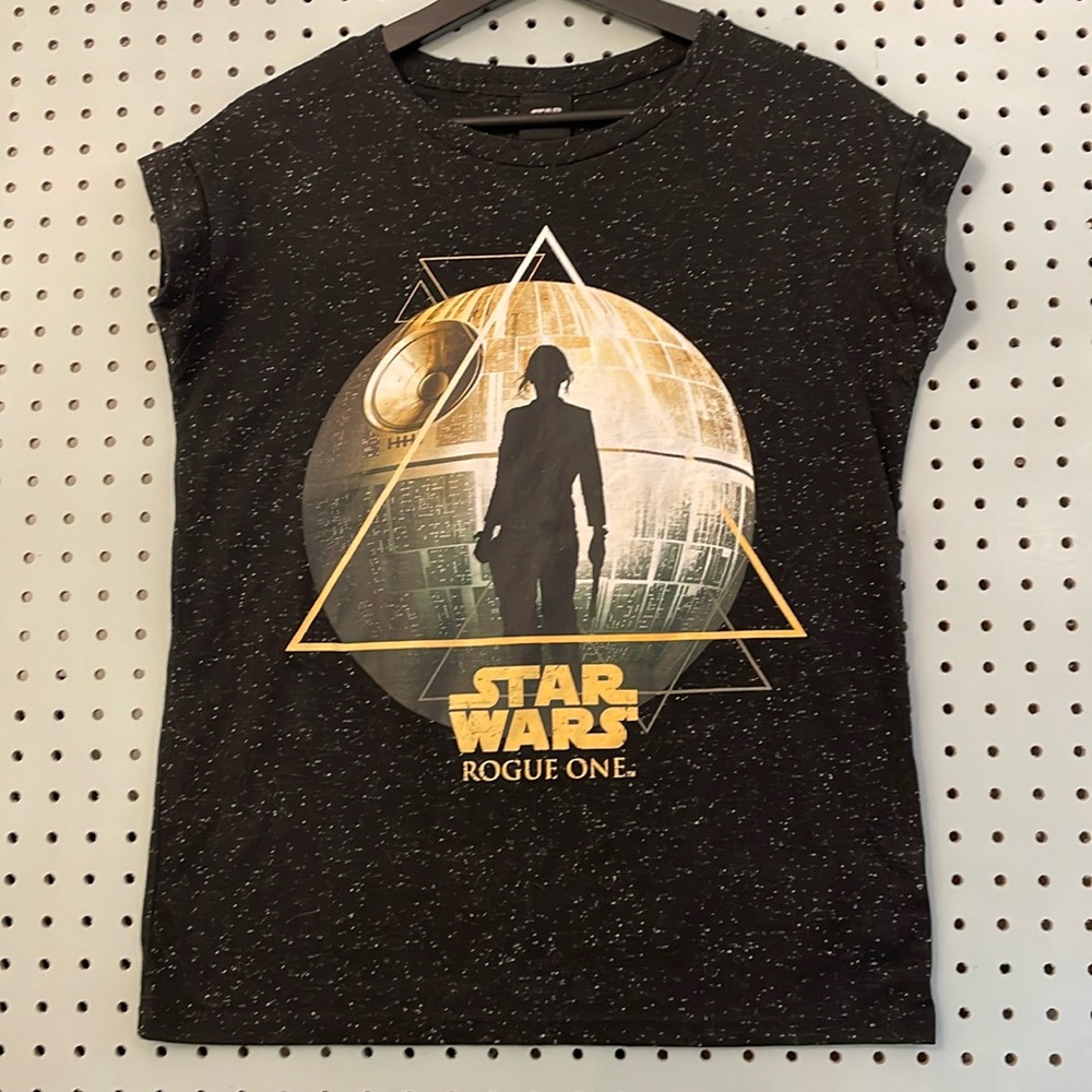 Star Wars Lucasfilm Ltd Rogue One Cap Sleeve T-Shirt Women’s Black Size M